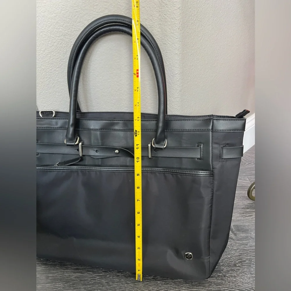 Swiss Gear Zoe Bag Black Laptop Tablet Large Travel Business Tote - Picture 4 of 16